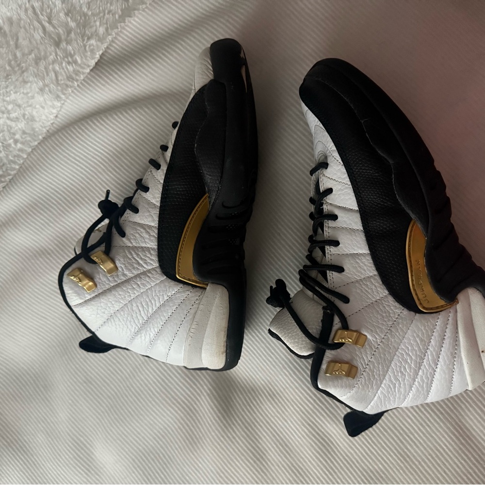 Jordan Black and White Sneakers with Gold Accents